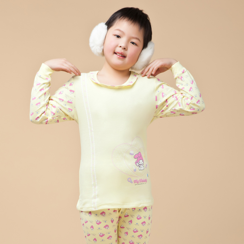 Thermal female child 100% cotton underwear thermal set 119