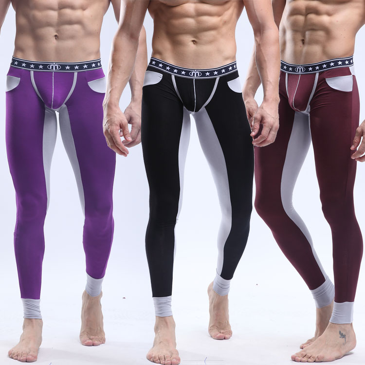 Thermal long johns male thin legging commercial modal long johns sexy u