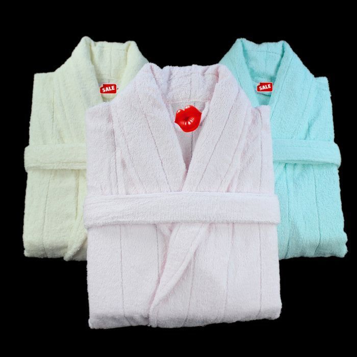 Thermal male women's full 100% cotton autumn and winter toweled bathrobes bathrobe sleepwear robe birthday gift