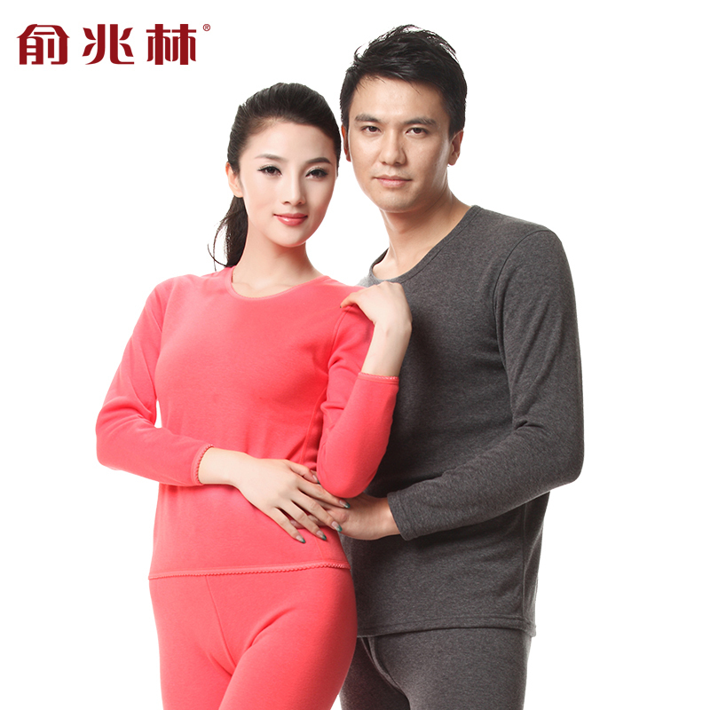 Thermal underwear bamboo atmospheric cashmere thermal underwear thickening plus velvet female male thermal set