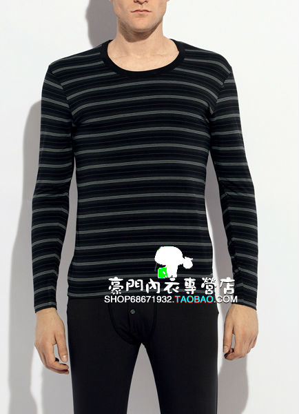 Thermal underwear male elastic o-neck thermal underwear set m27428