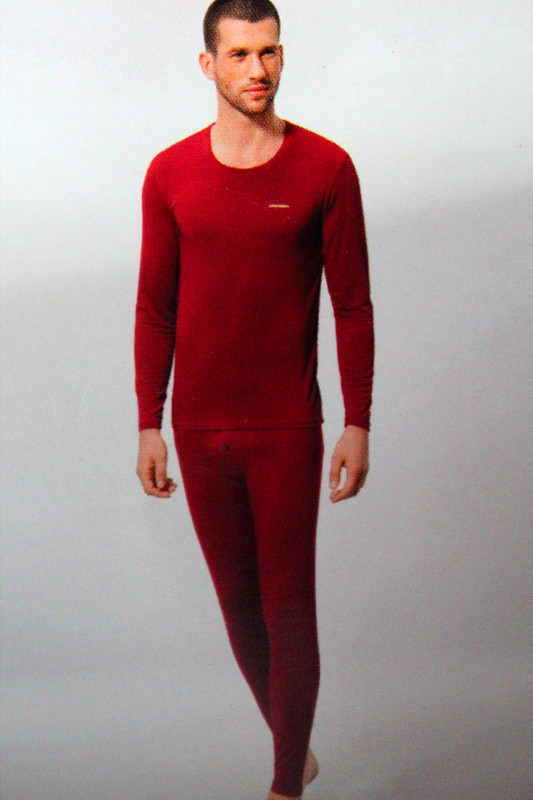 Thermal underwear male elastic o-neck thermal underwear set m37417 long johns long johns