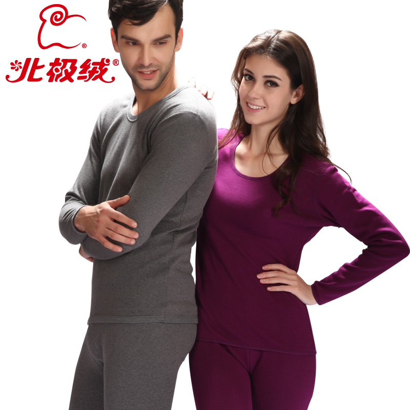 Thermal underwear thickening plus velvet comfortable ultrafine goatswool lovers warm set