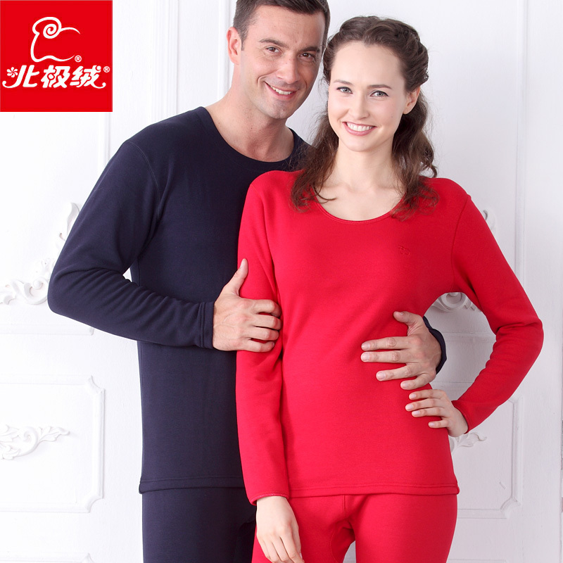 Thermal underwear thickening plus velvet female male underwear thickening thermal underwear long johns long johns set women's