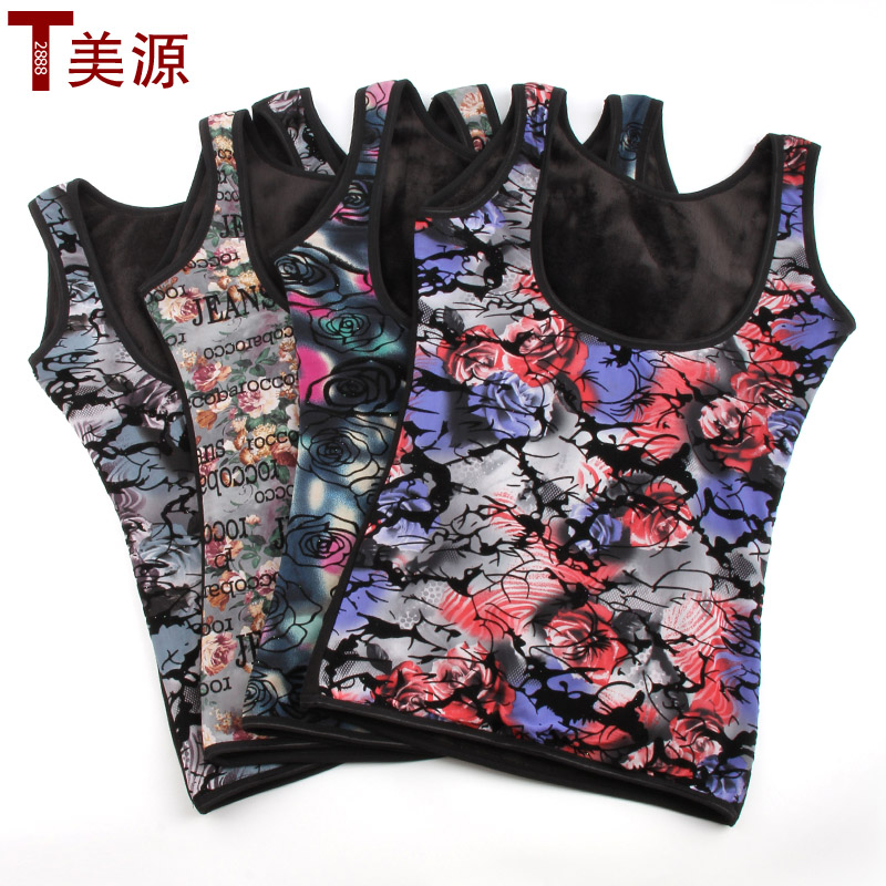 Thermal vest female body shaping thickening plus velvet women's internality thermal underwear basic thermal top