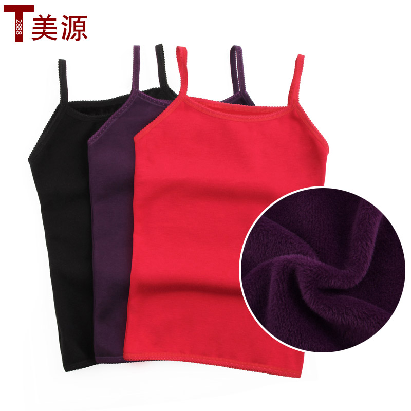 Thermal vest spaghetti strap female plus velvet women's thermal underwear basic thickening thermal top