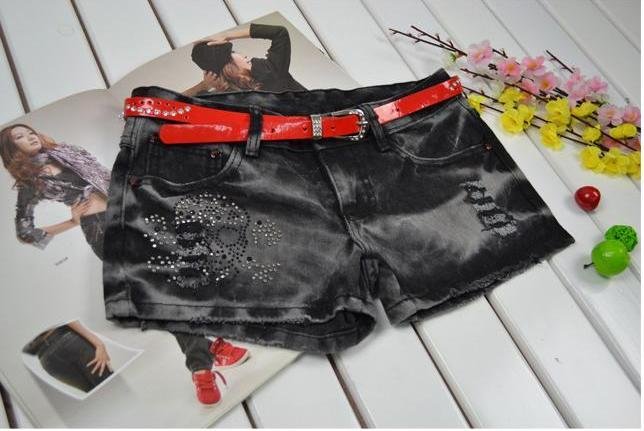 Thick grey smoke new han female joker bull-puncher knickers hot pants pants boots