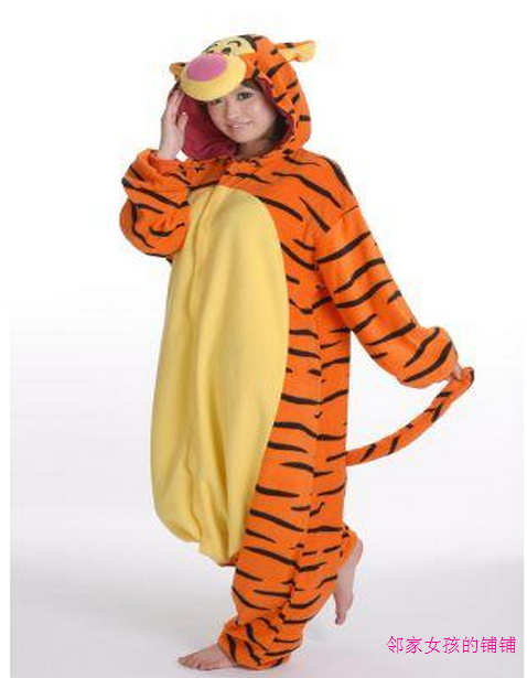 Thick Tigger the Tiger-piece pajamas coral velvet tracksuit the couple pajamas toileting Edition