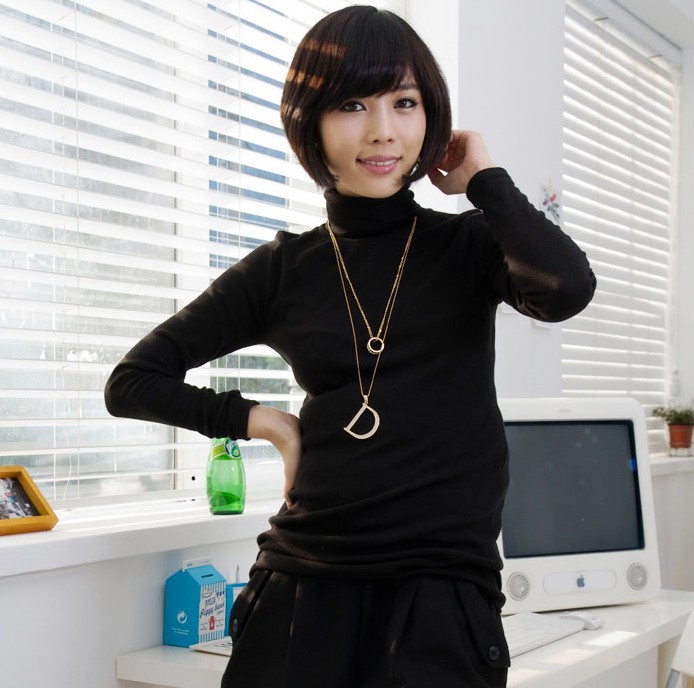 Thick winter maternity clothing eternal classic series maternity turtleneck basic shirt