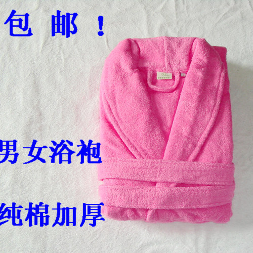 Thickening 100% cotton toweled bathoses bathrobes sleepwear robe lovers design thin 100% cotton plain