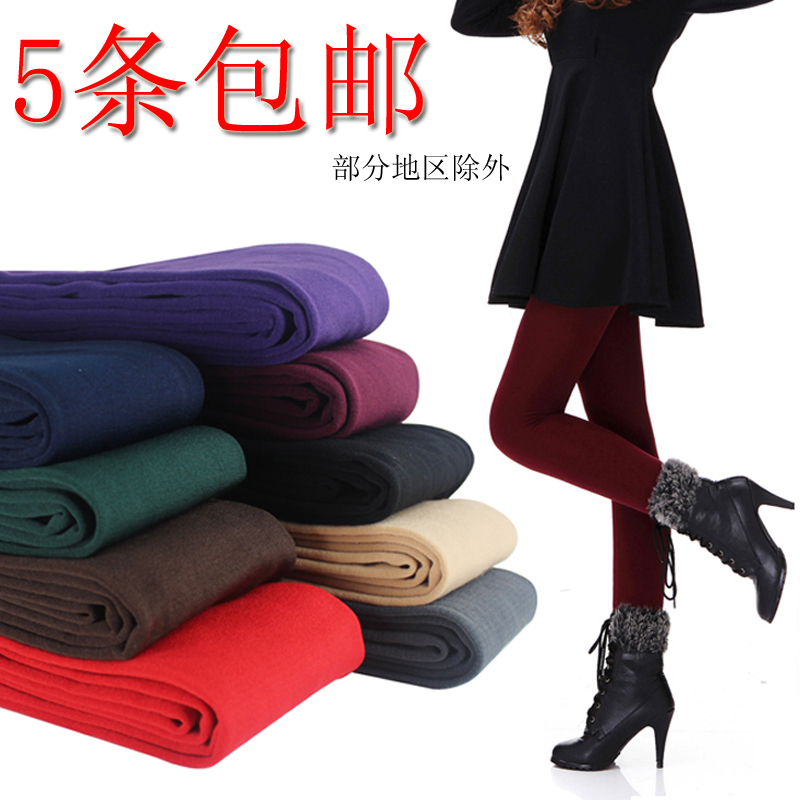 Thickening ankle length trousers legging stockings autumn and winter brushed pants women's 5