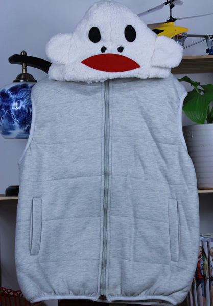 Thickening berber fleece hooded cotton vest 2012 women's cartoon cotton vest