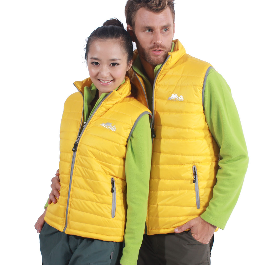 Thickening outerwear fashion with a hood vest lovers male Women outside sport cotton vest