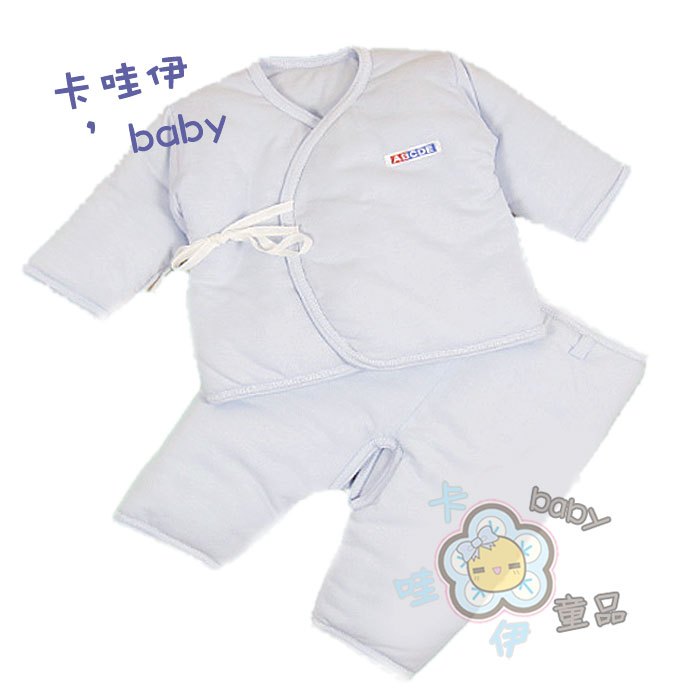 Thickening winter antarctic cotton blue letter baby underwear baby underwear set