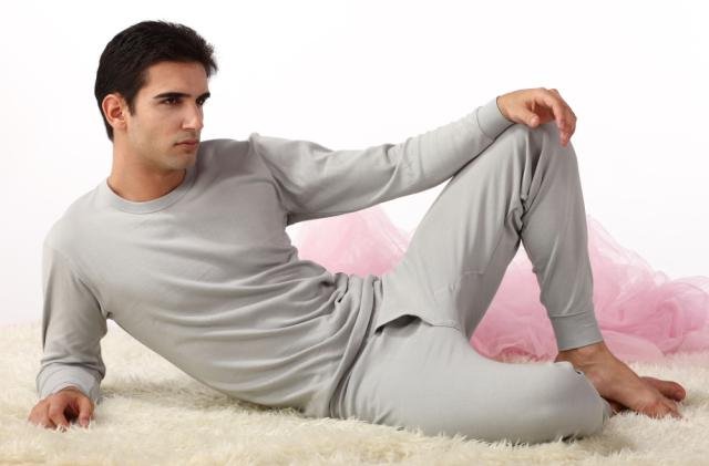 Thin 100% cotton underwear set men female thermal underwear lovers set 100% cotton long johns long johns cotton sweater