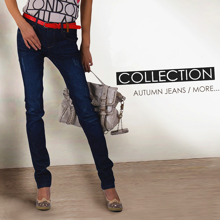 Thin 2012 autumn and winter women brief all-match elastic slim skinny jeans pencil pants b11 (WC006)