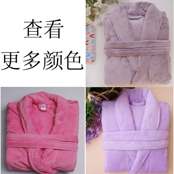 Thin coral fleece robe lovers coral fleece sleepwear bathrobes female sleepwear lounge 2012 male sleepwear bathrobe