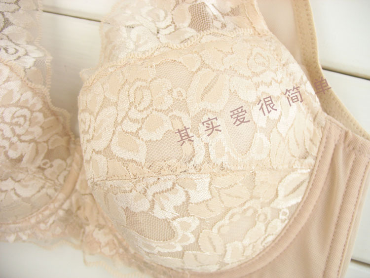 Thin of bra large size bra big cup bra full cup beauty dorsal accept net color