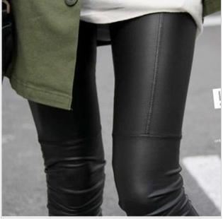 Thin repair leg stretch leather leggings nine chaps tide super sexy European star fan Free shipping