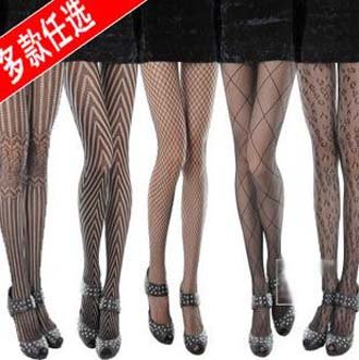 Thin Spring Women Tights Sexy Lace Fishnet Stockings Jacquard Weave Fashion Different Types Black Free Shipping