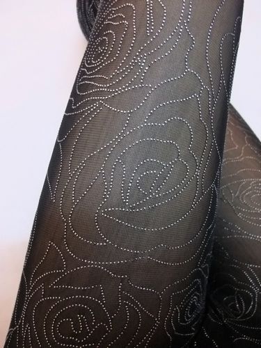 Three-dimensional bronzier print crystal rose elastic stockings ankle length trousers stockings legging