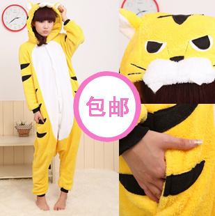 Tiger fox lion ottoman animal one piece sleepwear lounge lovers set