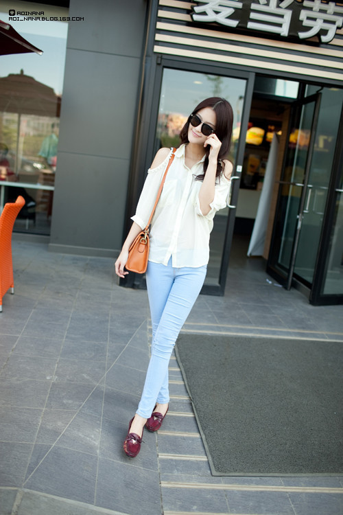 Tight elastic jeans female skinny pants thin denim legging