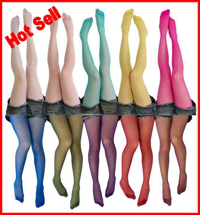 Tights stockings vivi high quality velvet multicolour candy plus crotch pantyhose socks Siamese socks