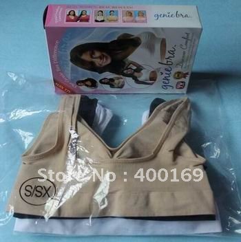 TO AU EMS Freeshipping 90pcs=30sets Genie Bra with pads cushions (mixed sizes available)