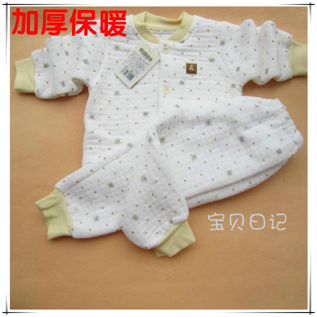 TONGTAI 12 1519 baby back-to-back thermal underwear set thickening baby clothes autumn and winter