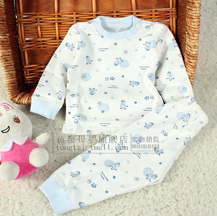 TONGTAI 1767 buckle child underwear baby clothes baby underwear set 100% cotton baby underwear spring and autumn