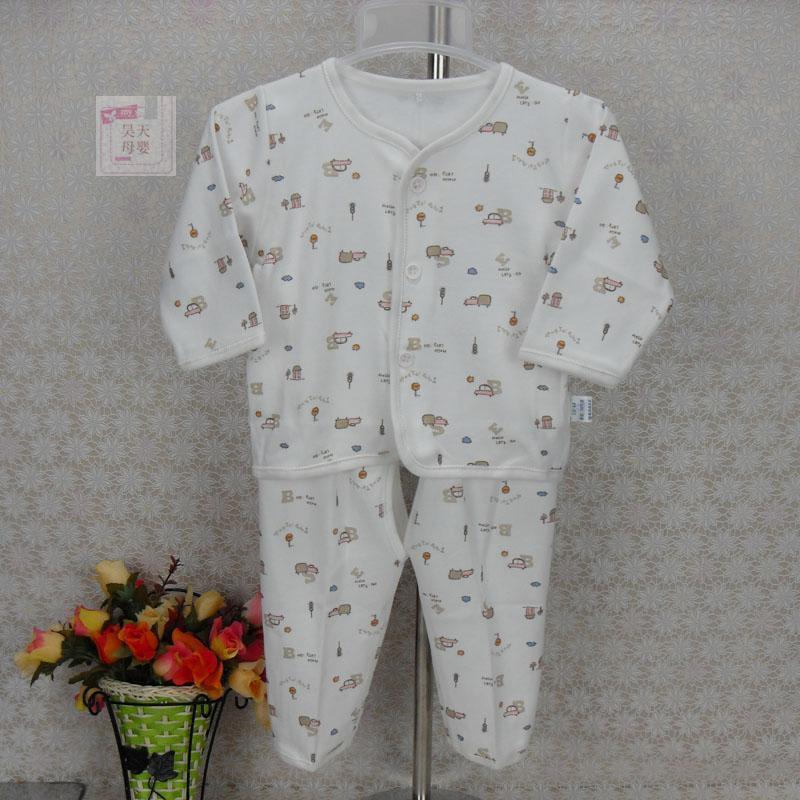 TONGTAI 1801 open file 100% cotton back-to-back baby underwear newborn clothes baby underwear set long johns long johns set