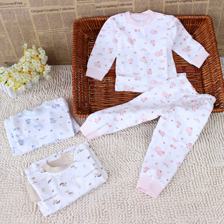 TONGTAI buckle child underwear 1767 baby clothes baby underwear set 100% cotton baby underwear spring and autumn