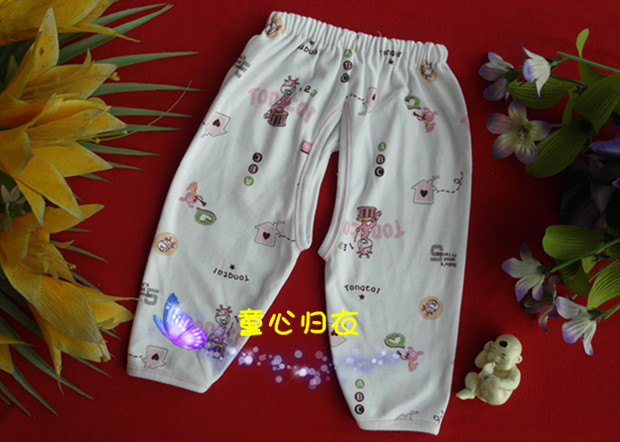 TONGTAI summer baby open-crotch pants 100% cotton small pants separate 52 - 59 - 66