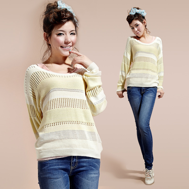 TONLION spring long-sleeve pullover sweater female medium-long sweater female sweater