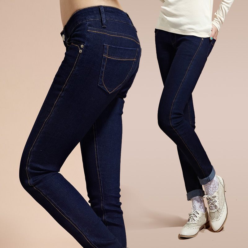 TONLION women's jeans female pencil pants female skinny pants