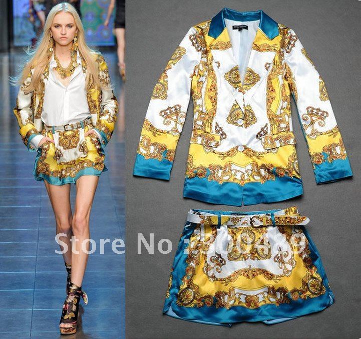 Top design Jackets and short set women suits set long sleeve fashion new