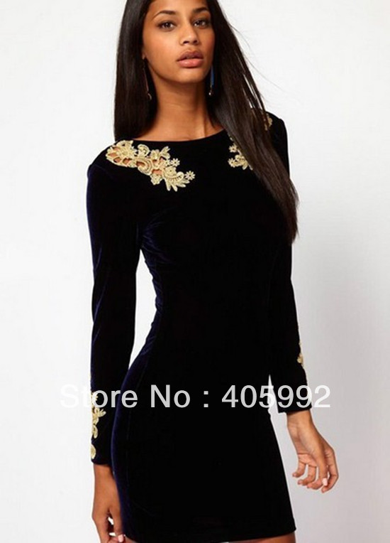 Top grade new arrival sexy lady dress in 2 sizes, high quality of Velvet fabrics,soft handle,comfortable,elegant,gorgeous