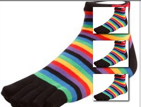 Top quality FIVE TOE SOCKS cotton sock men/ women's health socks  four color mix 100pcs free ship by dhl