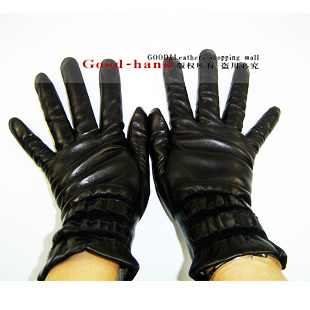 Top women's leather gloves 1299 black