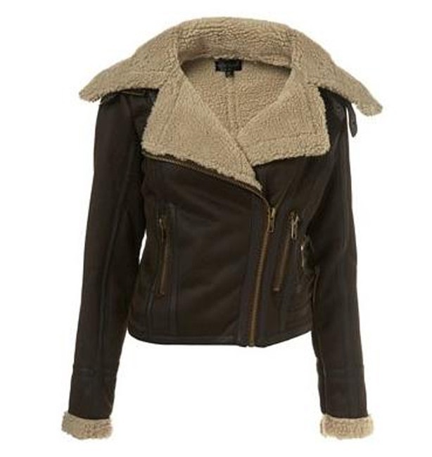 Topshop slim short design chamois compound berber fleece motorcycle paragraph women's leather clothing outerwear