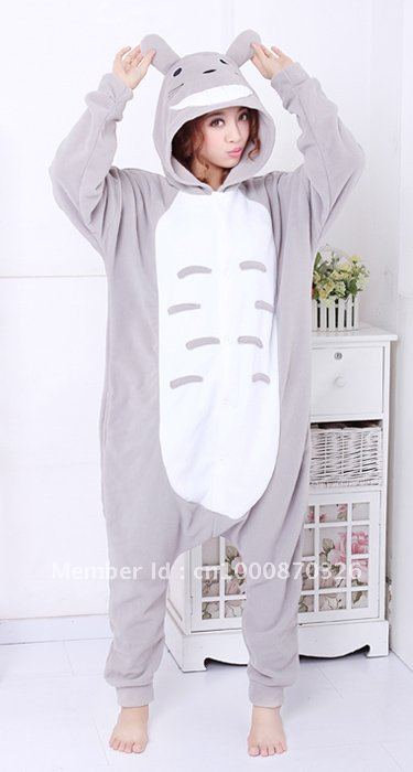 Totoro Animal Costume Kigurumi Pajamas Adult Cosplay Sleepwear