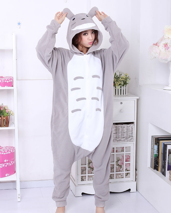 Totoro cartoon animal lovers one piece coral fleece magic sleepwear