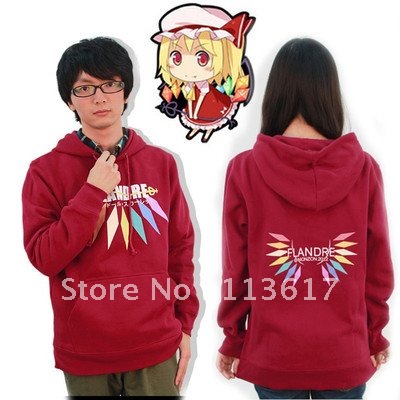 Touhou Project Flandre Scarlet Remilia costume hoodie Vampire Otaku Wings Jacket