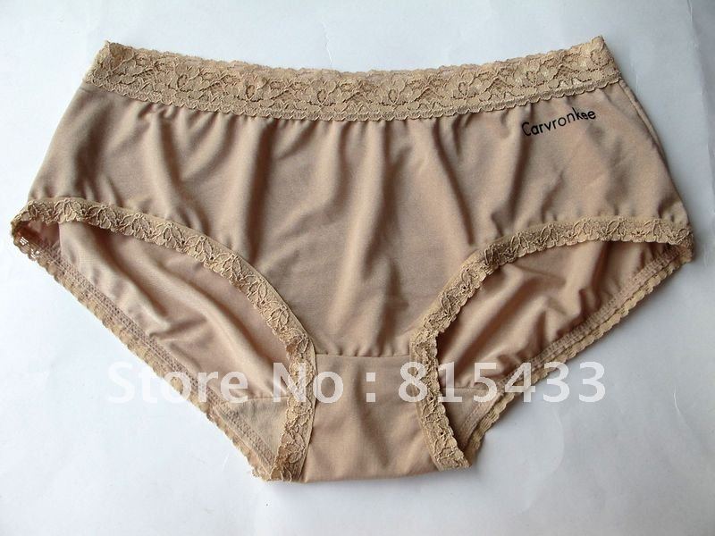 Translucent Soft Berge Panties Underwear Full Lace