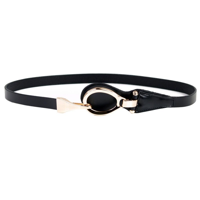 Trend leather women's strap fashion all-match decoration genuine leather belt black