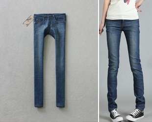 Trousers type whisker wearing white skinny pants female jeans pencil pants boot cut jeans 502 - 2