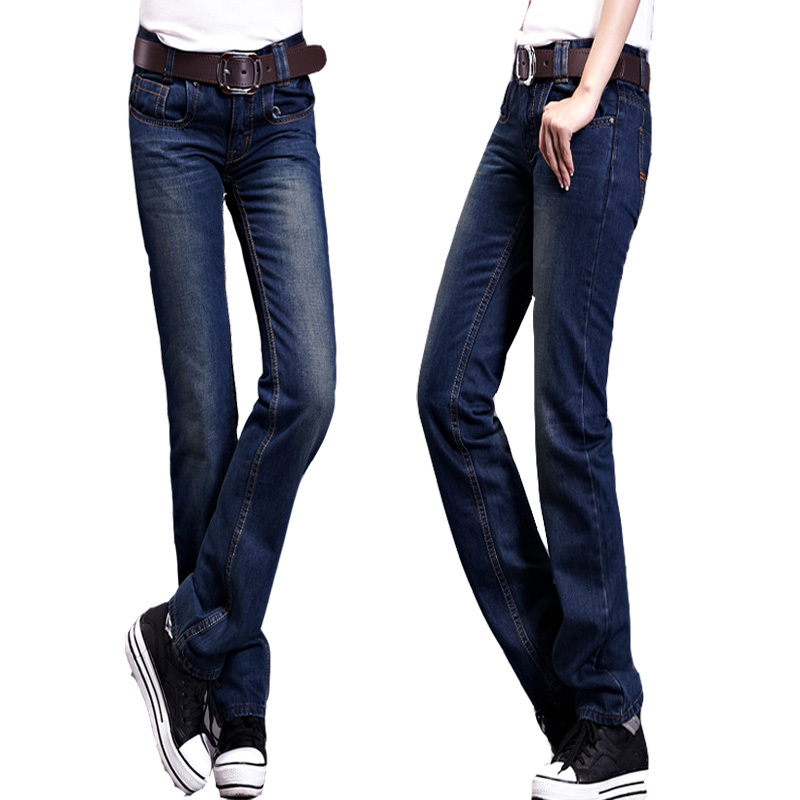 trousers women's casual straight jeans denim pants