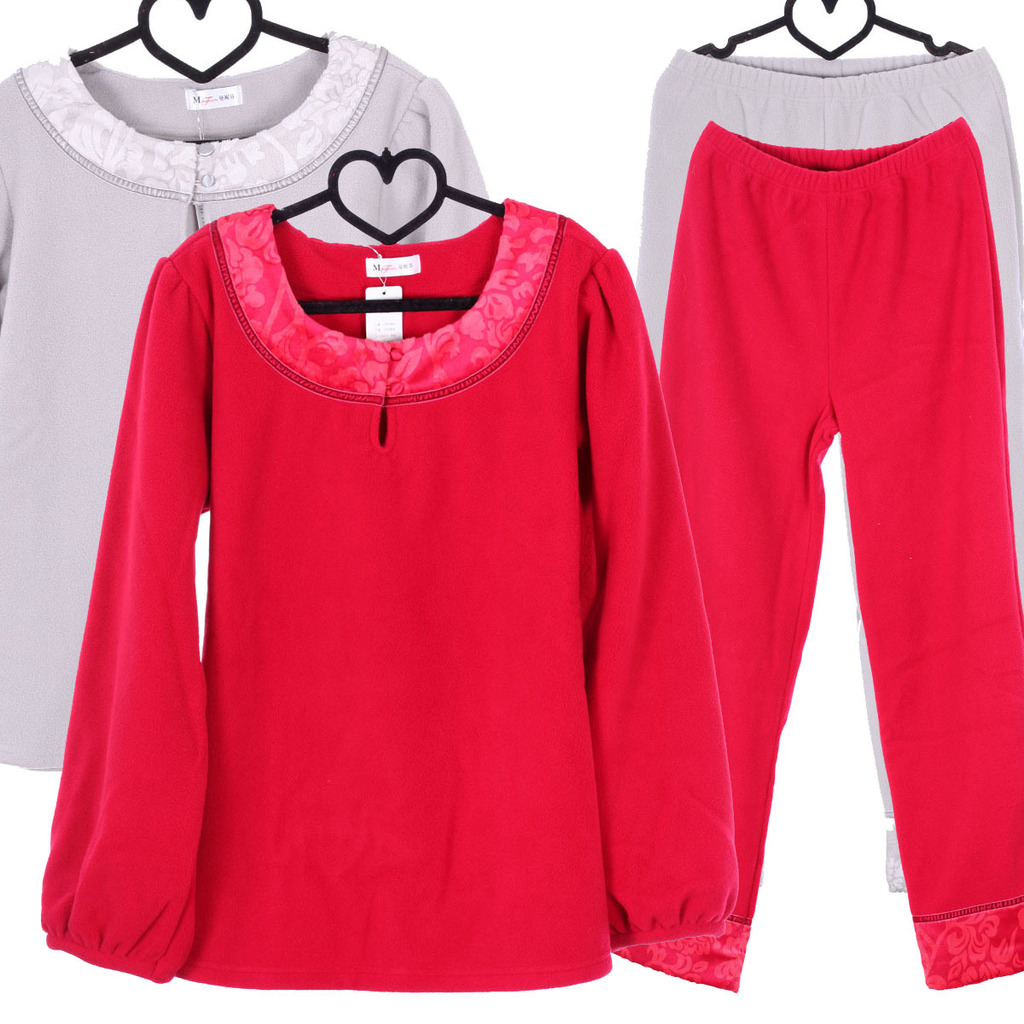 TS-0034, Maniform female thick coral long-sleeve sleepwear lounge set autumn and winter 20320077 32077,FREE SHIPPING