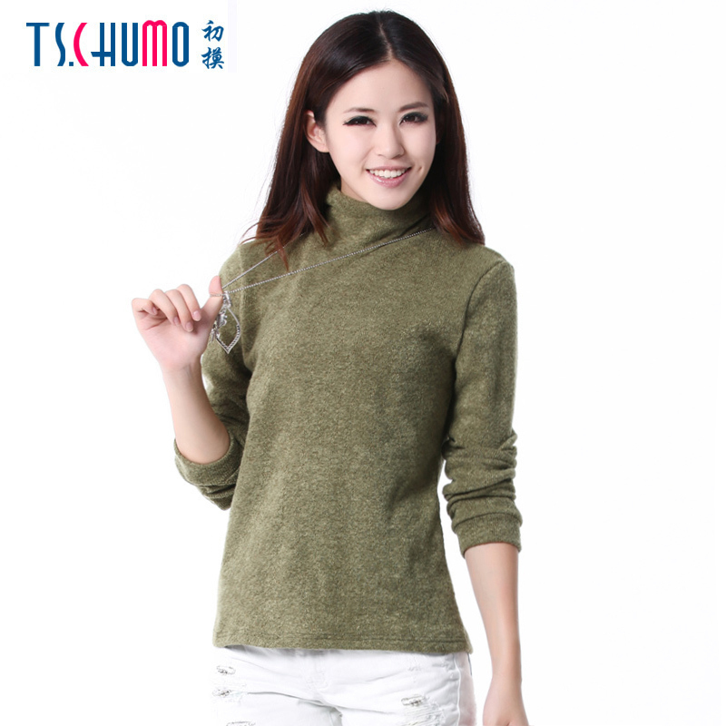 Tschumo casual turtleneck sweater basic female autumn and winter female basic shirt long-sleeve turtleneck